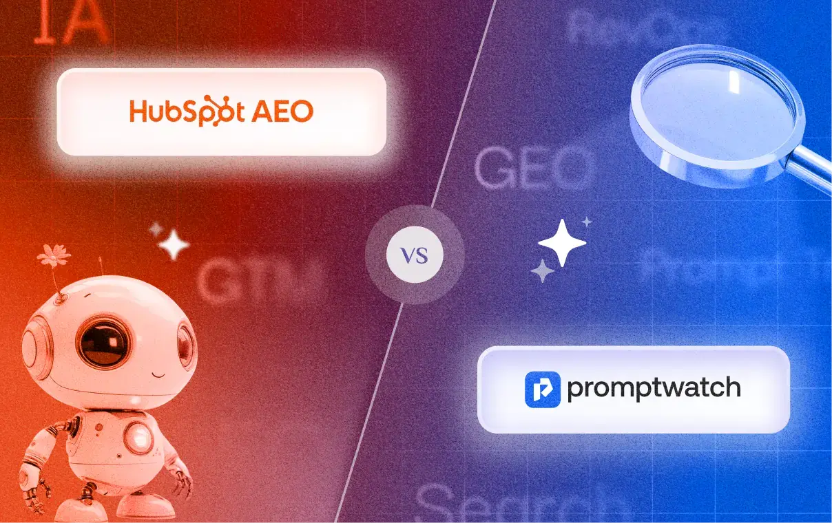 Cover de notre article HubSpot AEO VS Promptwatch