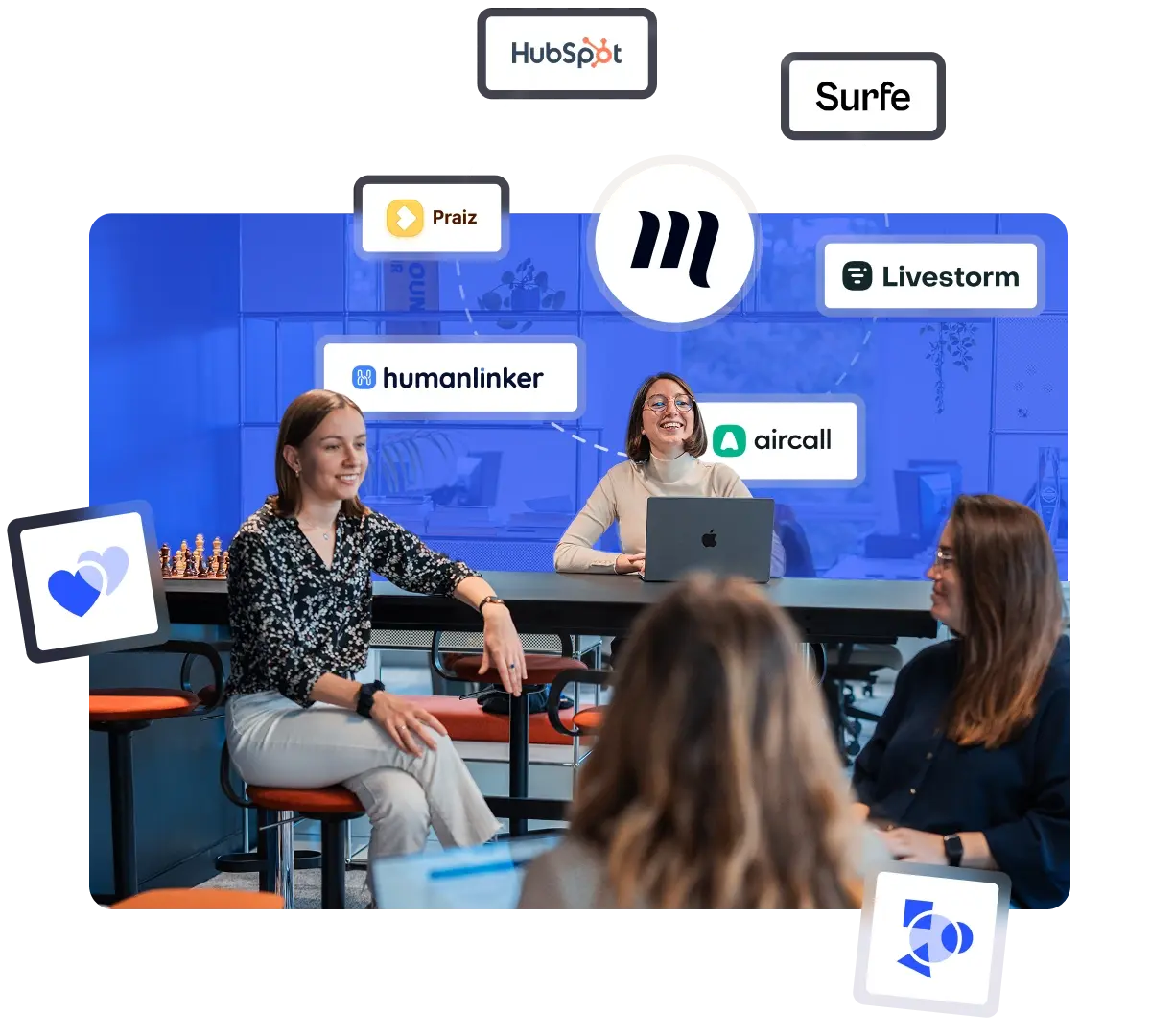 nuages de logos des partenaires logiciels et écosystème MTG