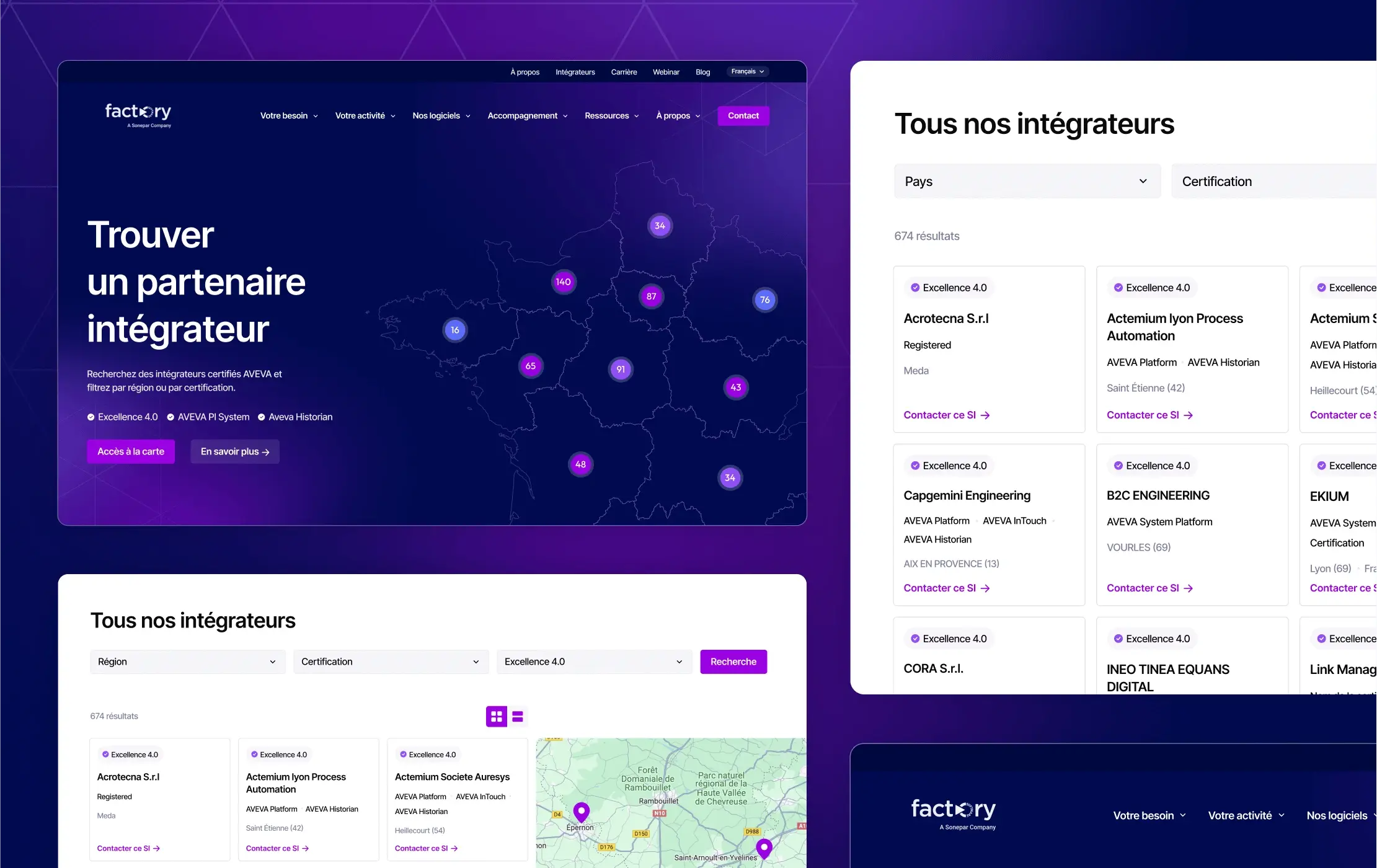 Visuels site web de Factory System