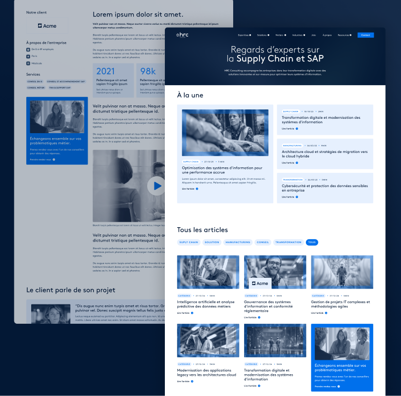 Page d'article de blog HRC Consulting