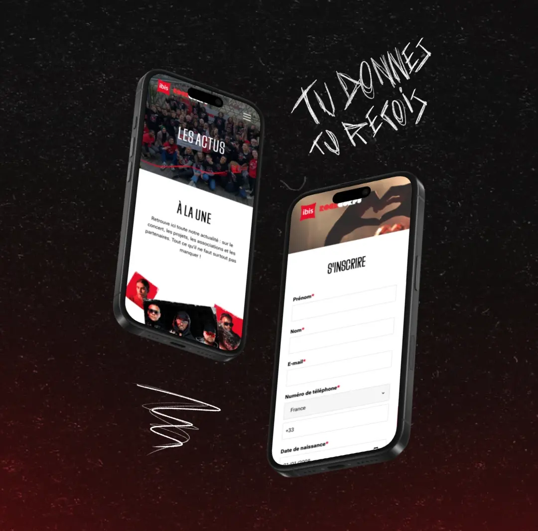 Site web ibis RockCorps responsive