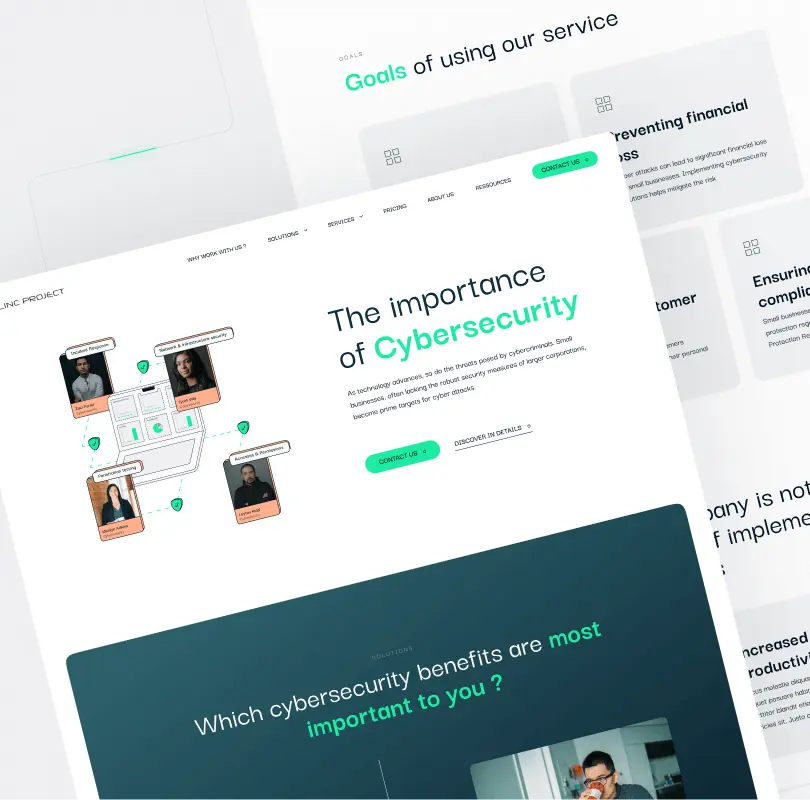 Pages services du site LINC Project