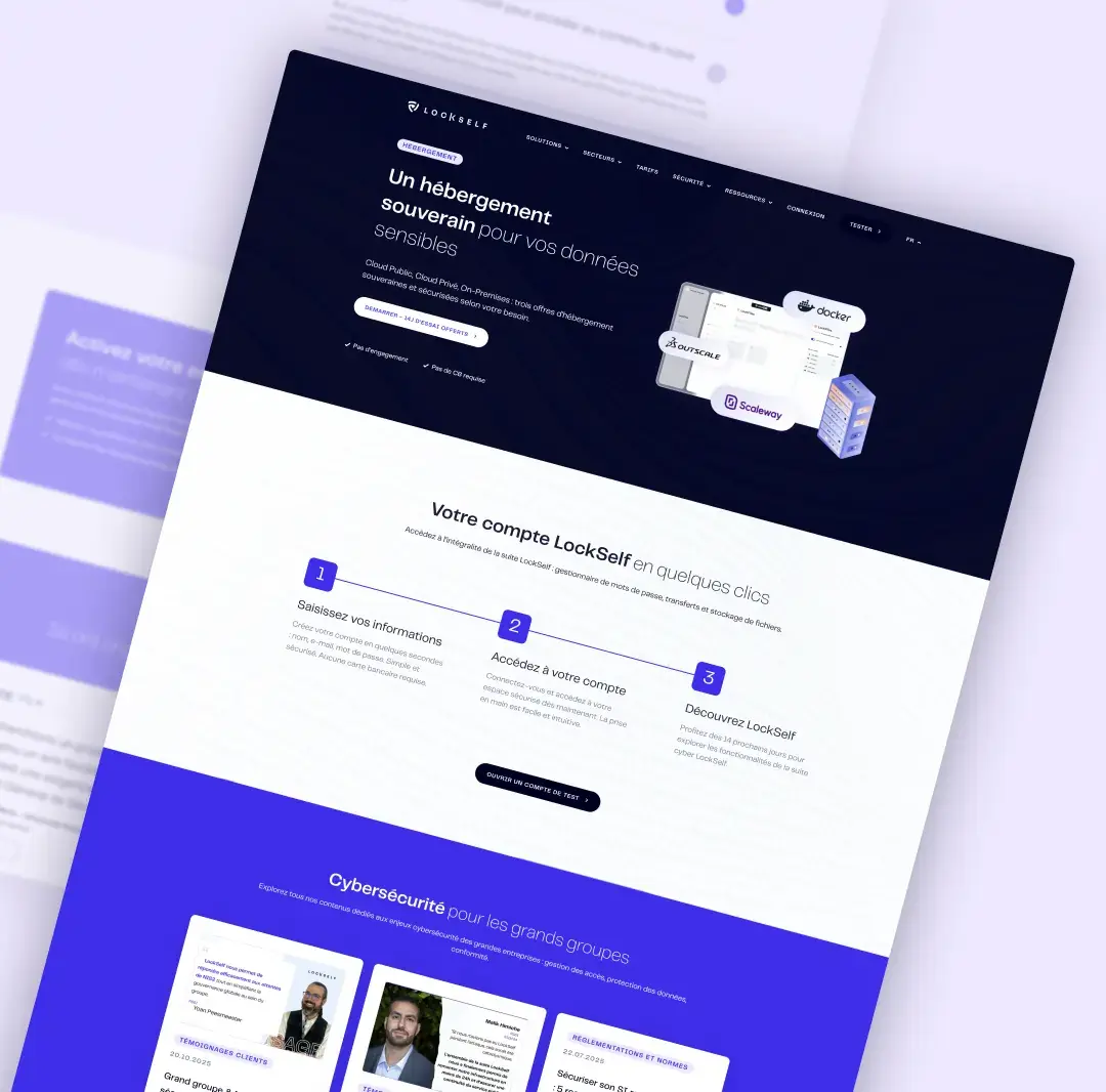 Lockself page compte