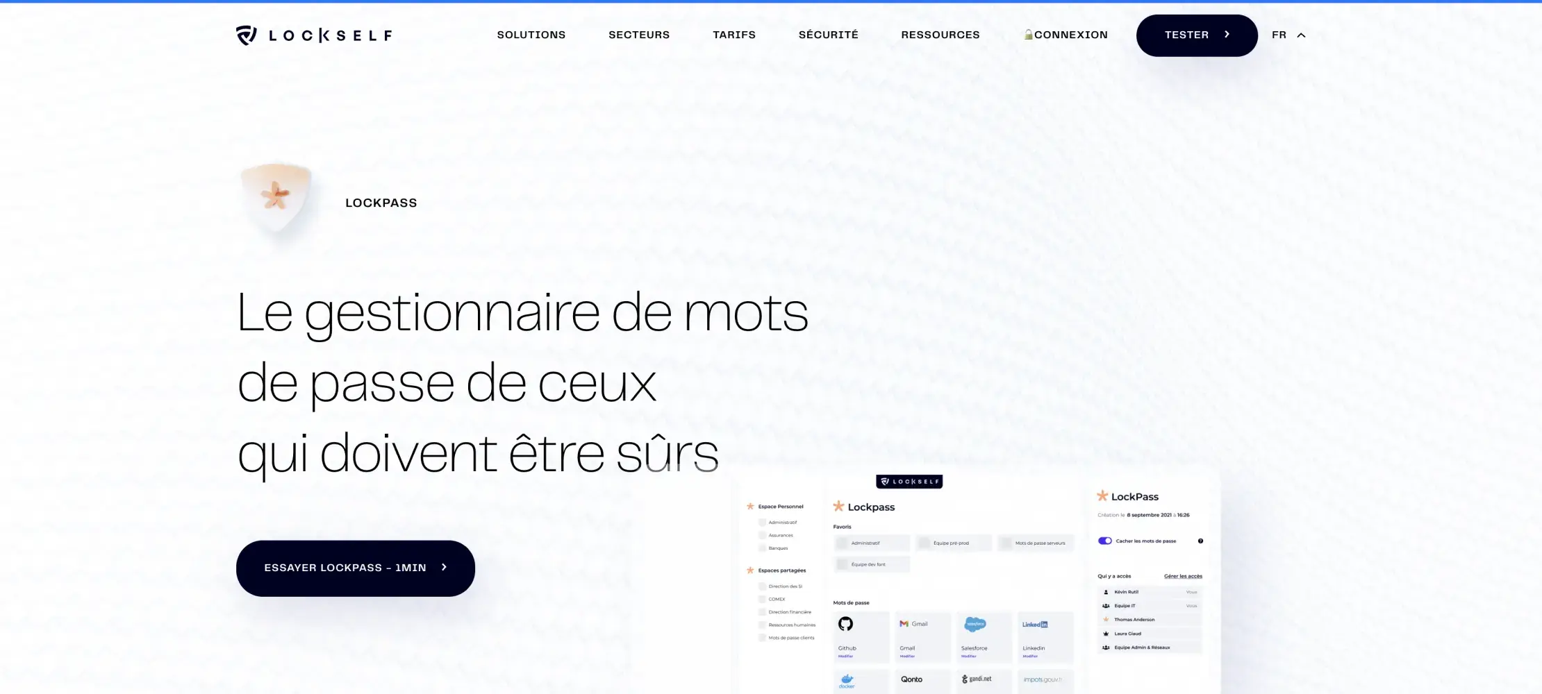 Homepage LockSelf avant