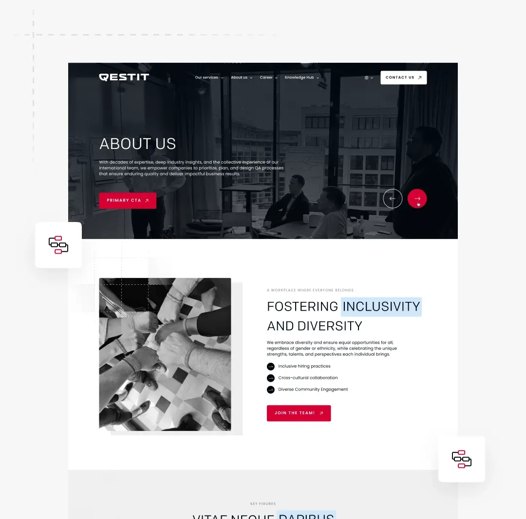 Visuel de la home page de QESTIT