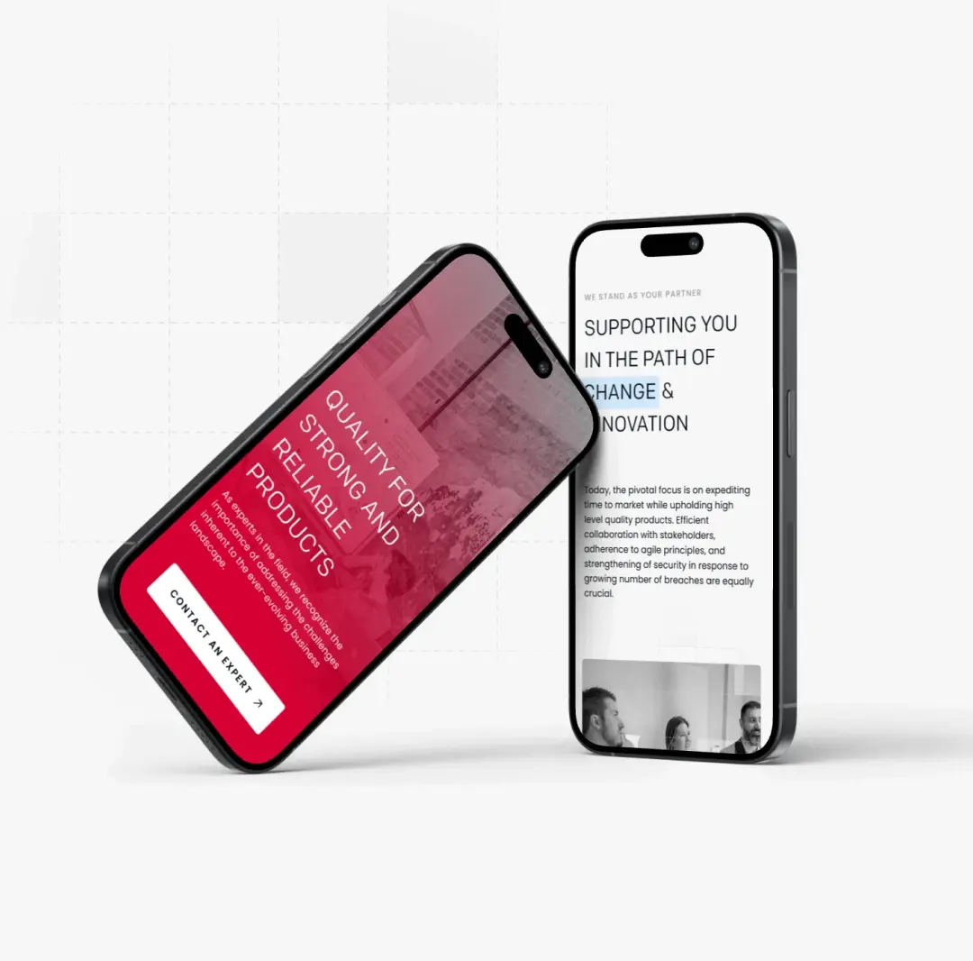 Visuel du site responsive sur mobile de QESTIT
