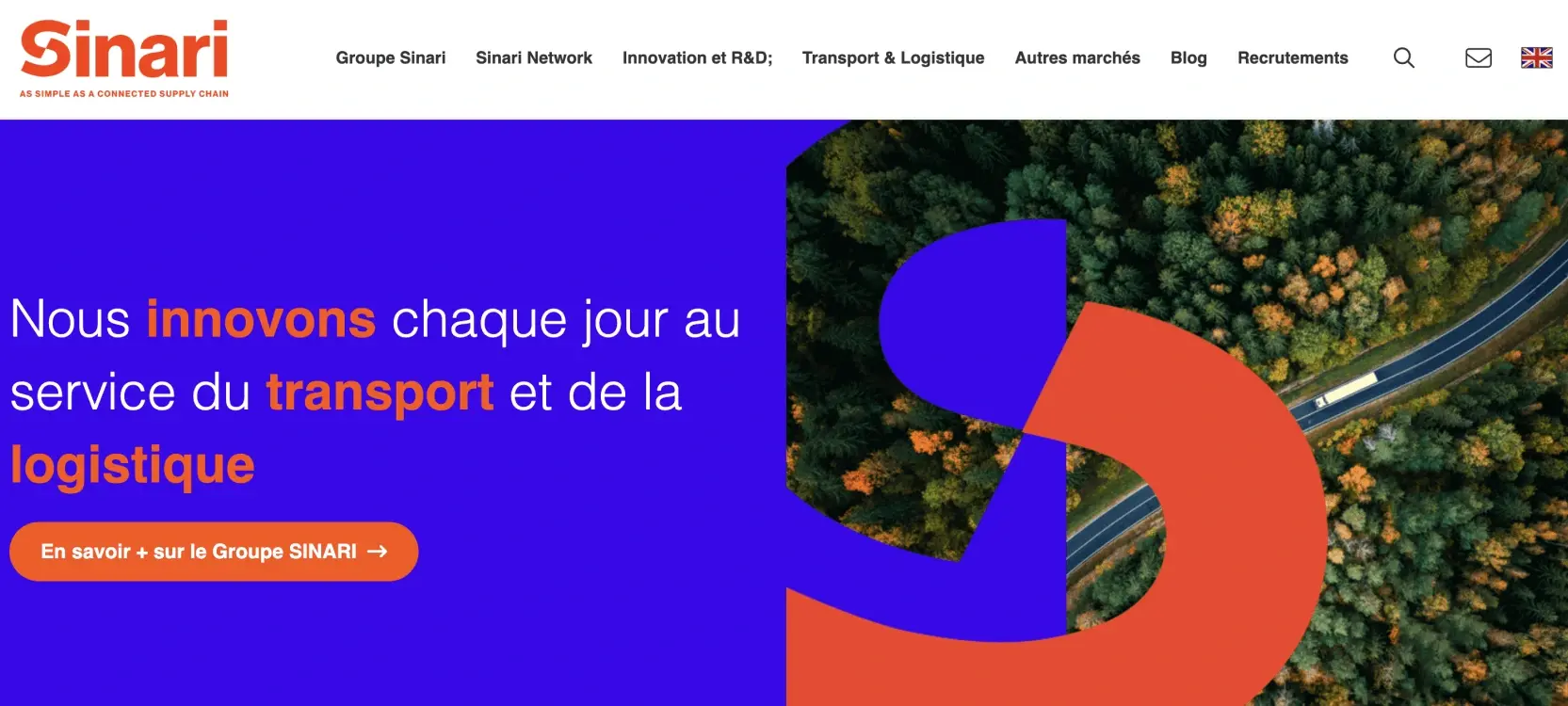 Visuel du site de Sinari avant