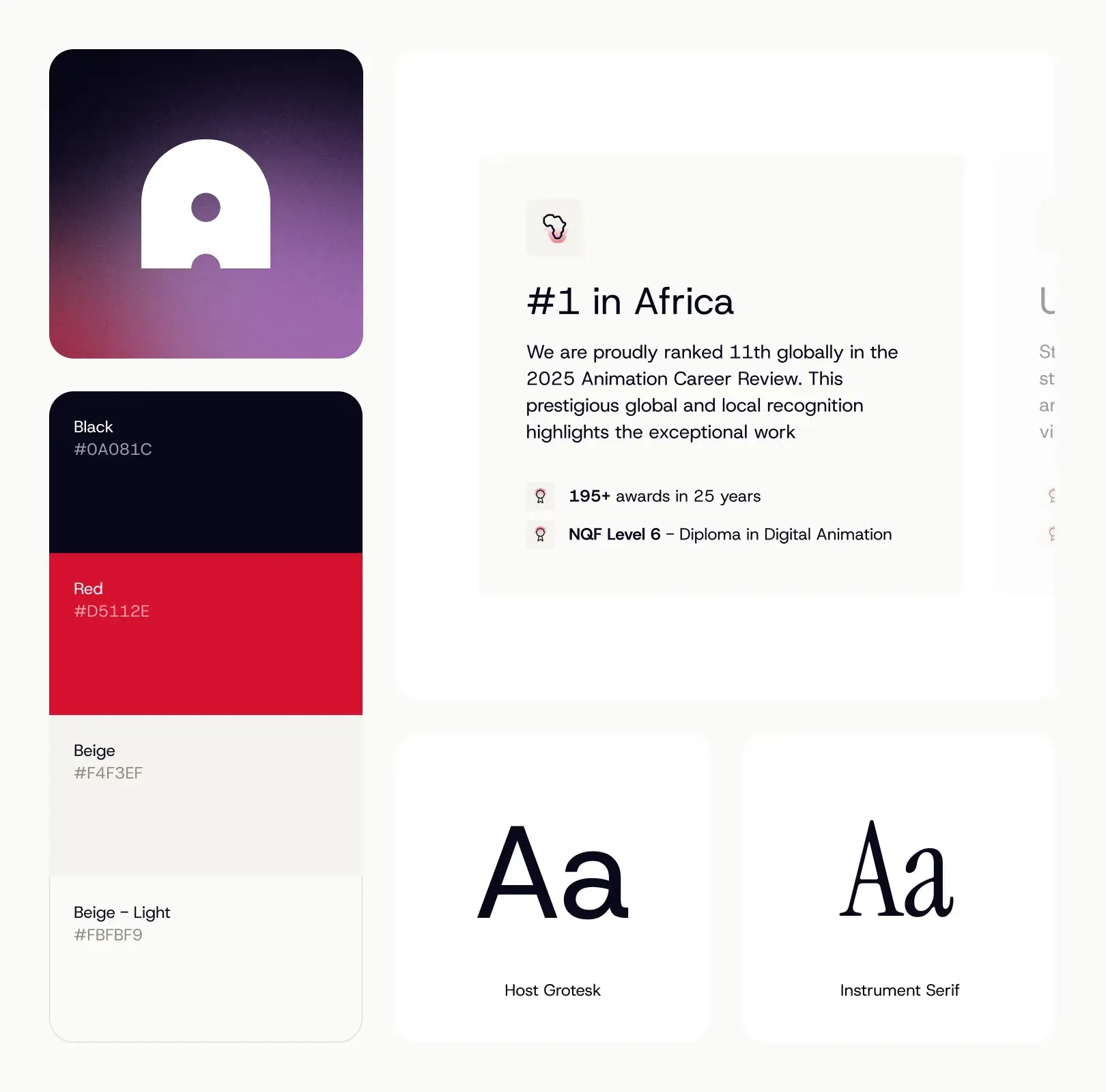 Page graphique The Animation School