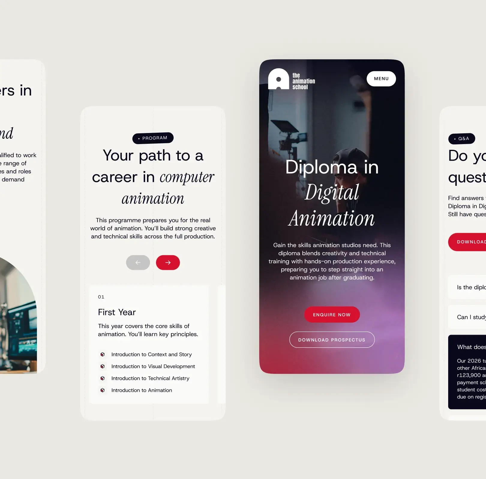 Page diplôme The Animation School