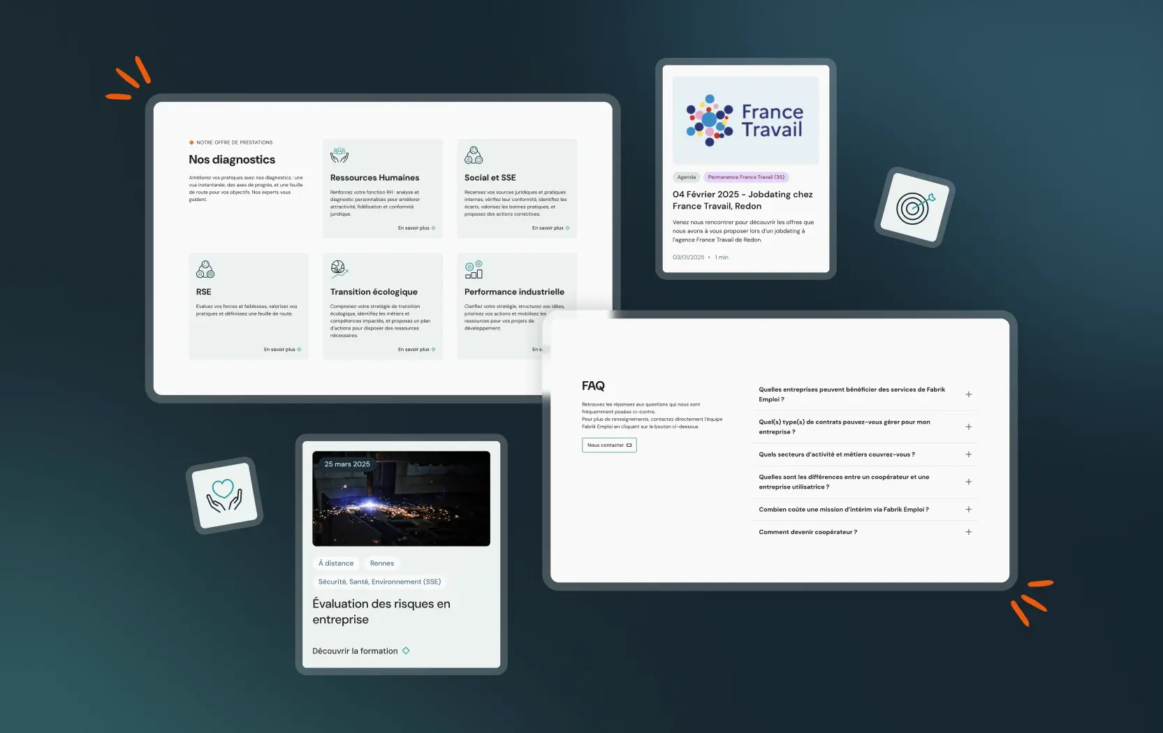 Visuels modules pages des sites