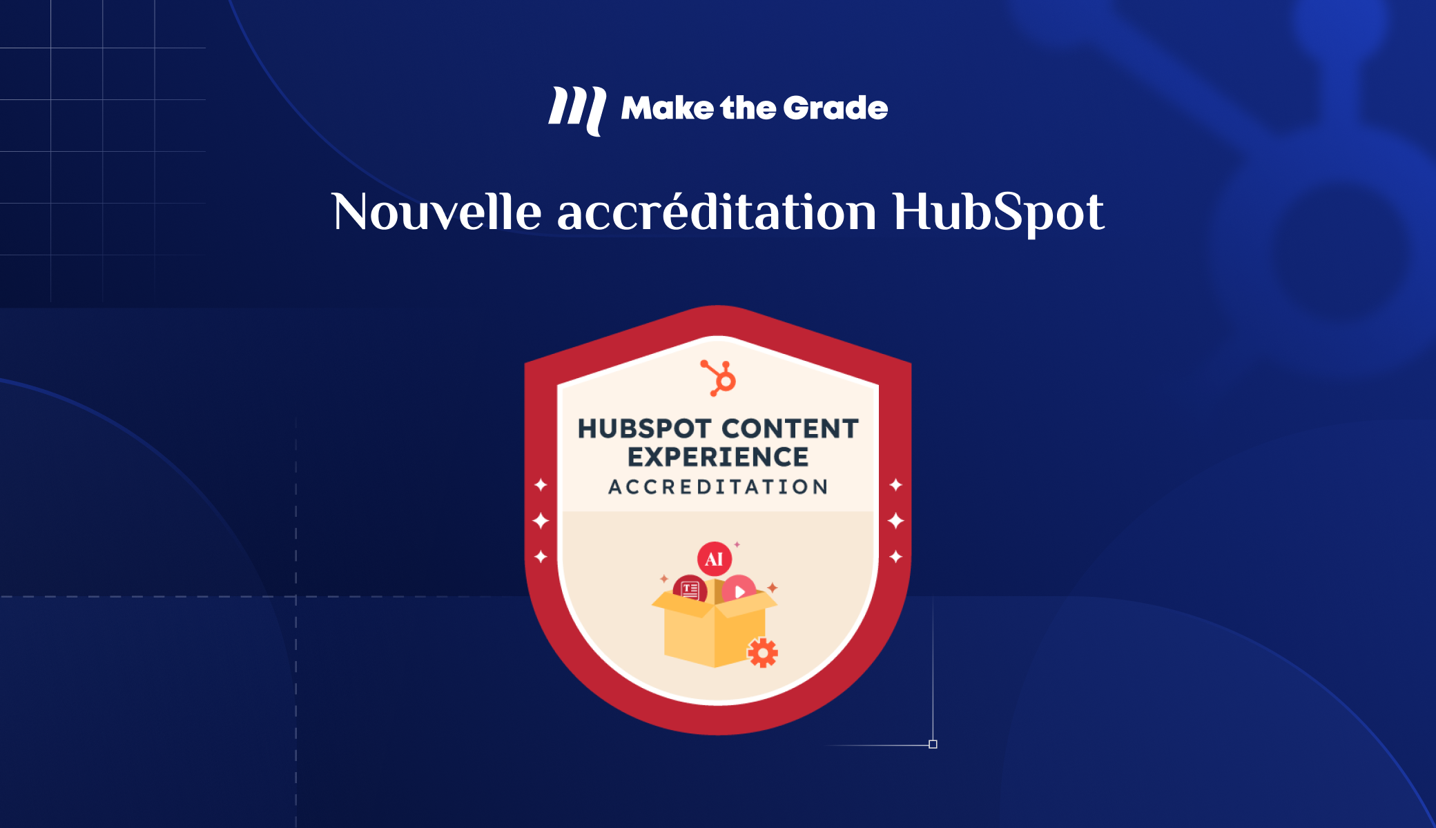 Visuel badge accréditation HubSpot Content Experience
