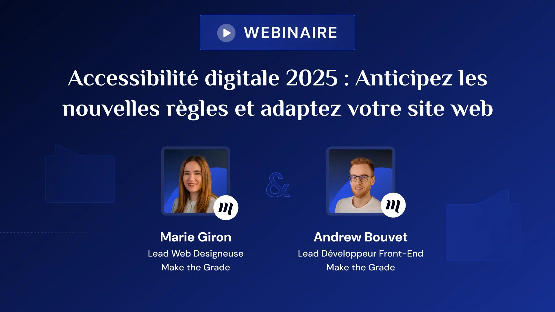 Image de couverture du webinaire sur l'accessibilité digitale pour 2025