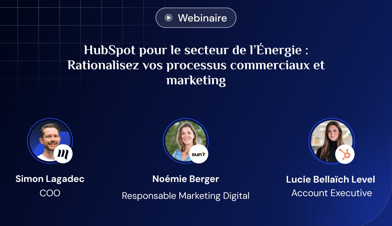 Couverture du webinaire sur le CRM HubSpot pour l'énergie.